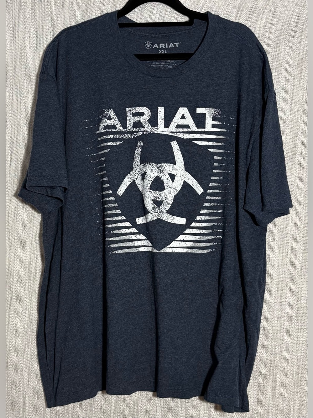 Ariat Shade Tee Navy Blue Graphic Logo with White Print
